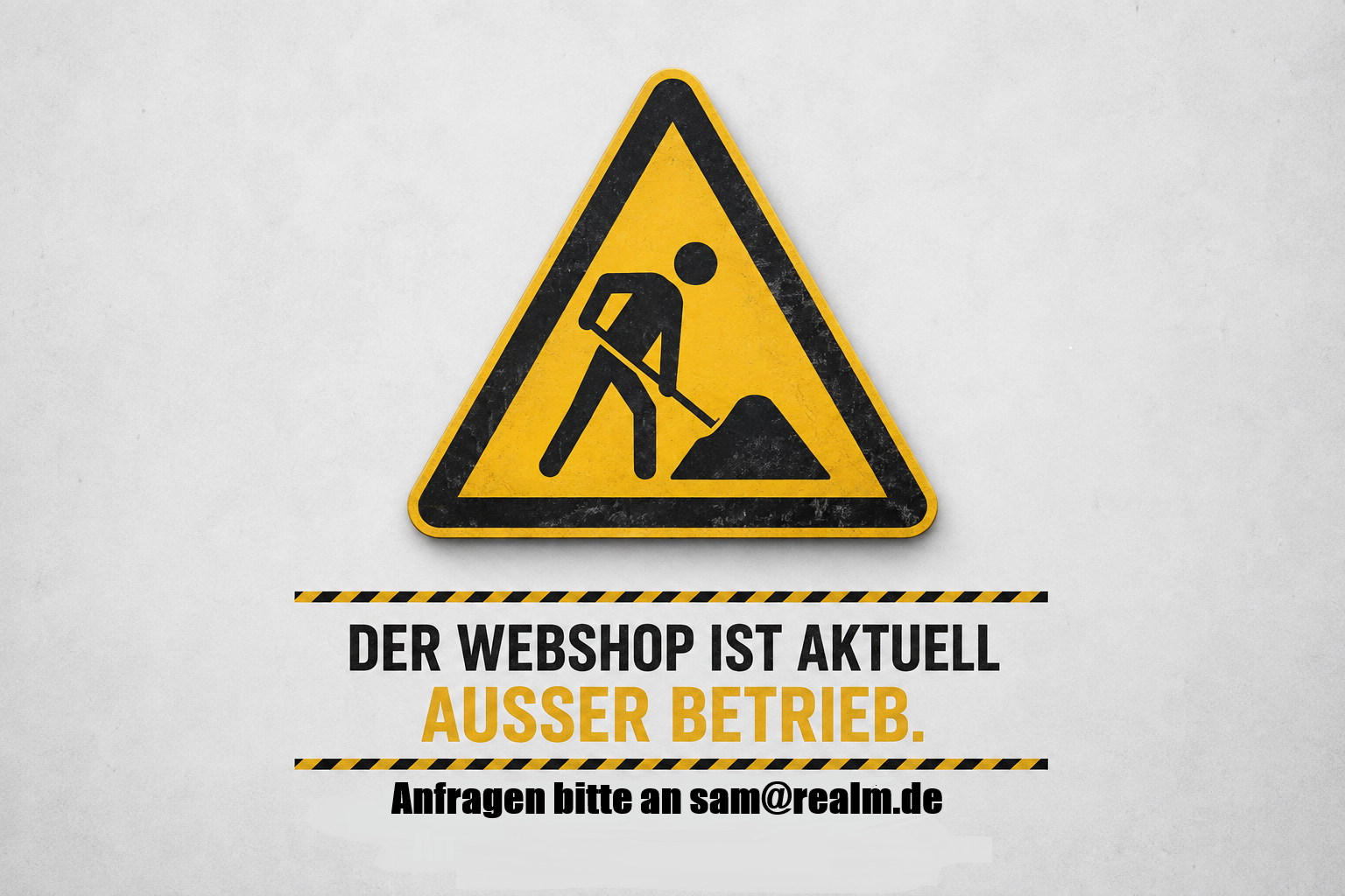 Webshop außer Betrieb
